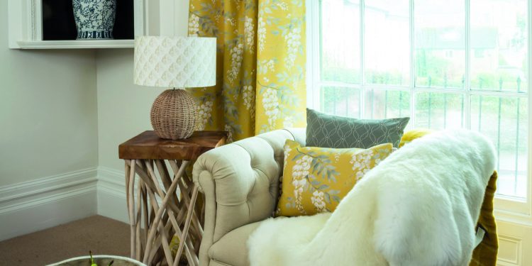 Optimistic yellow fabrics from Jacqueline Milton